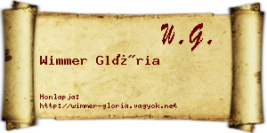 Wimmer Glória névjegykártya
